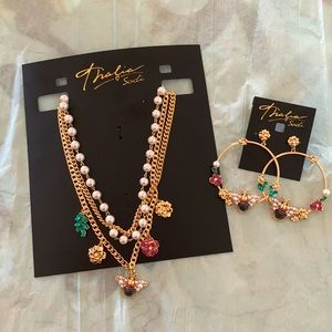 Thalia Sodi necklace and earring bee set. Never worn. New condition.
